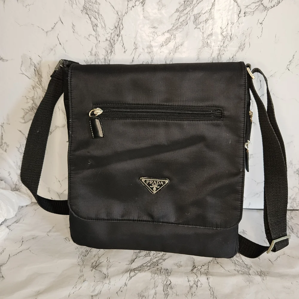 Prada Nylon Black Messenger Bag for Men - Picture 1 of 11